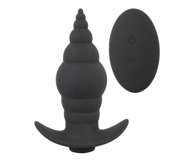 Черная анальная вибропробка RC Butt Plug - 9,6 см. Orion (черный) 