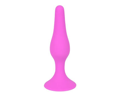 Розовая анальная втулка с ограничителем - 10 см. Bior toys (розовый) 