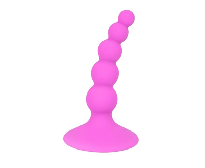 Розовая анальная втулка-елочка - 9,5 см. Bior toys (розовый) 