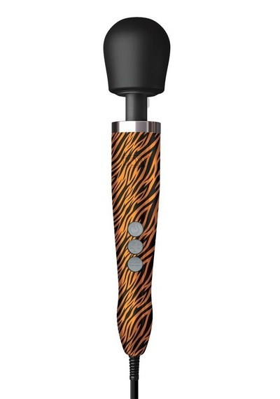 Жезловый вибратор Doxy Die Cast с тигровым принтом (оранжевый; черный) 
