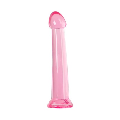 Розовый нереалистичный фаллоимитатор Jelly Dildo L - 20 см. Toyfa Basic 