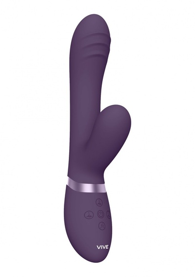 Фиолетовый вибромассажер-кролик Tani - 21,5 см. Shots Media BV 