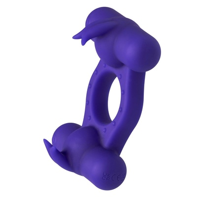 Эрекционное виброкольцо Silicone Rechargeable Triple Orgasm Enhancer, фиолетовый California Exotic Novelties 
