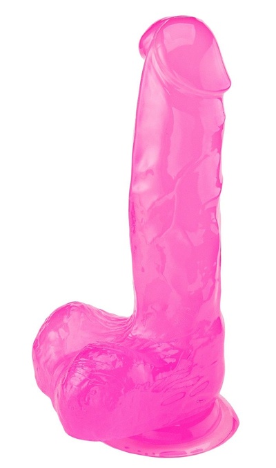 Розовый реалистичный фаллоимитатор - 18 см. Devi 