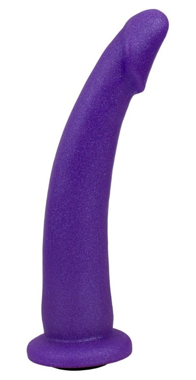 Насадка-плаг Lovetoy гладкая изогнутая фиолетовая 20 см (фиолетовый) 