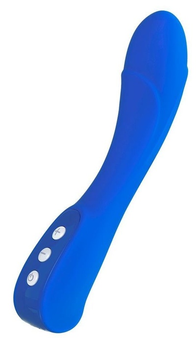 Нереалистичный синий вибратор BLURY 18,5 см TOYFA 