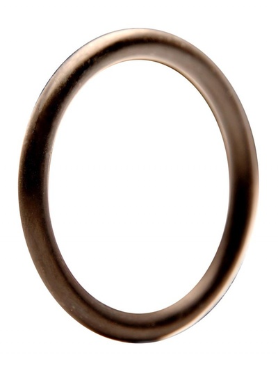 Тонкое резиновое эрекционное кольцо M&K UK Thin Rubber Cock Ring Medium (коричневый) 