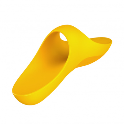Стимулятор клитора Satisfyer Teaser с вибрацией и креплением на палец желтый 