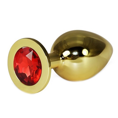 Анальное украшение Lovetoy красный Golden Plug Large (золотистый) 