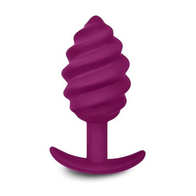 Анальная пробка Gvibe рельефная 8.5 см ягодный Gplug Twist 2 (фиолетовый) 