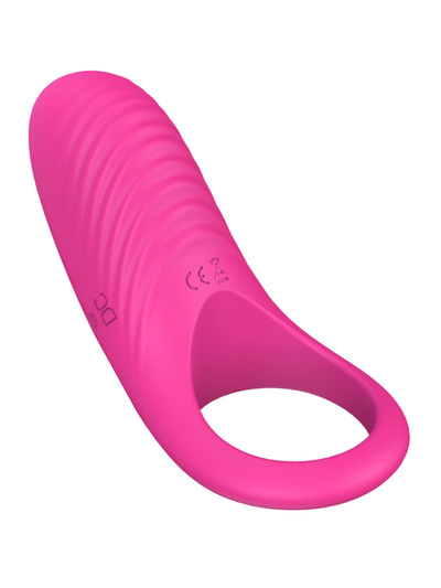 Вибро кольцо AIBU со стимуляцией клитора с пультом ДУ, цвет розовый 8.8см 