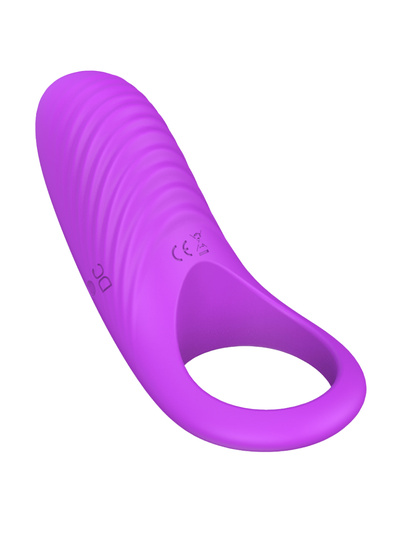 Вибро кольцо Aibu со стимуляцией клитора с пультом ДУ, цвет фиолетовый 