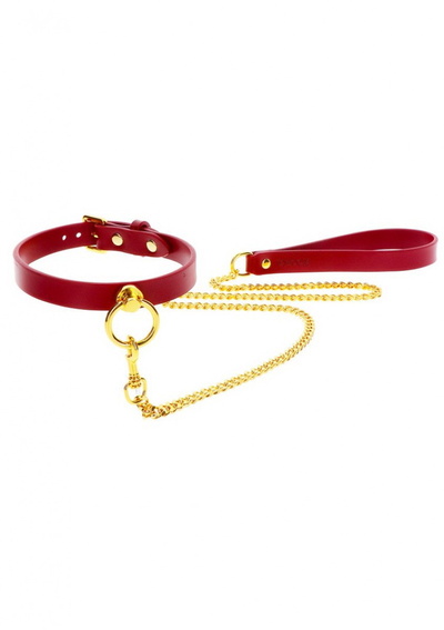 Ошейник Taboom с уплотнительным кольцом и цепным поводком O-Ring Collar and Chain Leash 15_taboom-17157 (красный) 