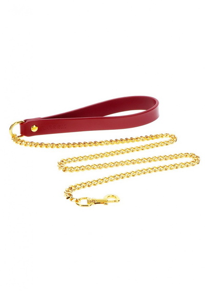 Поводок Taboom Chain Leash 100 см (золотистый; красный) 
