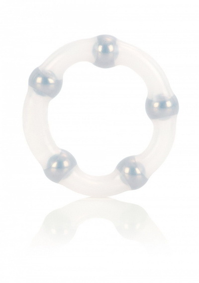 Эрекционное кольцо California Exotic Novelties Metallic Bead d 2,5 см (прозрачный) 