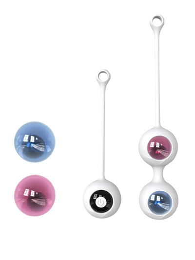 Набор вагинальных шариков Aibu различного веса для упражнений Кегеля 3,5см S101 (голубой; розовый; белый) 
