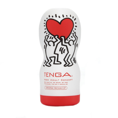 Мастурбатор Tenga Keith Haring Cup Deep Throat 15 см (белый) 
