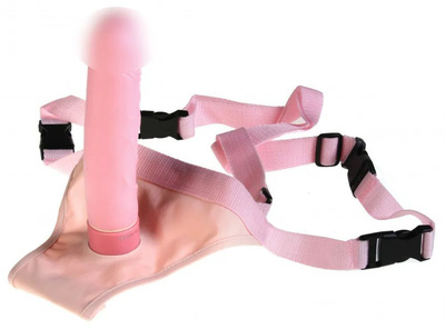 Страпон-трусики с вибратором PIPEDREAM Tru-Fit Vibrating Strap-On (розовый) 