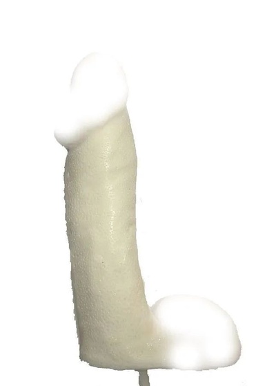 Леденец на палочке в виде пениса Lenco со вкусом пина-колада 176 г Европеец (белый) 