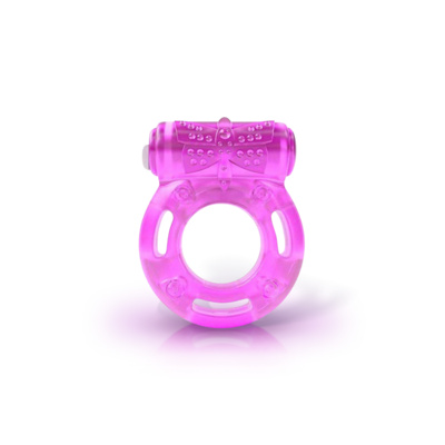 Кольцо эрекционное с вибрацией розовый Andry's (прозрачный; розовый) 