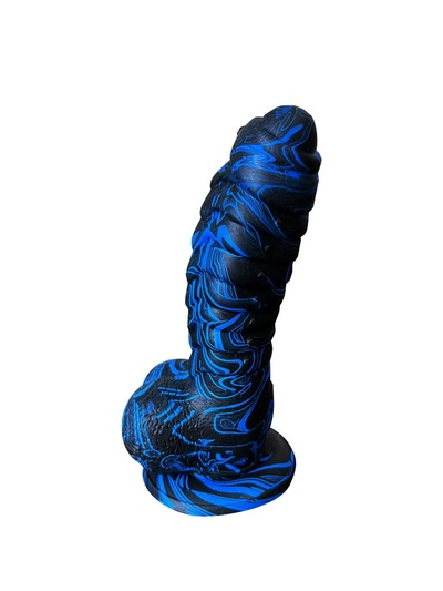 Фаллоимитатор BeSexy Dildo/M Black-Blue 13.3 см (синий; черный) 