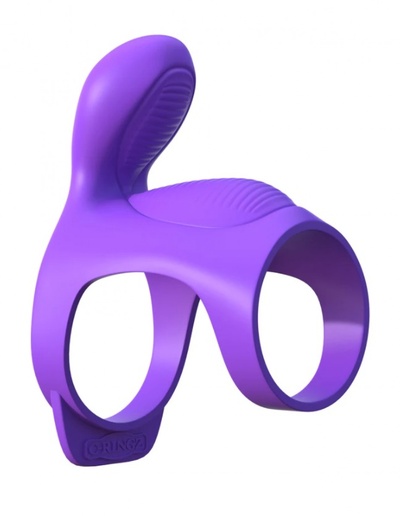 Насадка на пенис Pipedream Ultimate Couples Cage с двойной стимуляцией (фиолетовый) 
