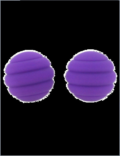 Тренажёр Кегеля Maia Silicon Ball с силиконовым спиральным покрытием, фиолетовые (фиолетовый) 