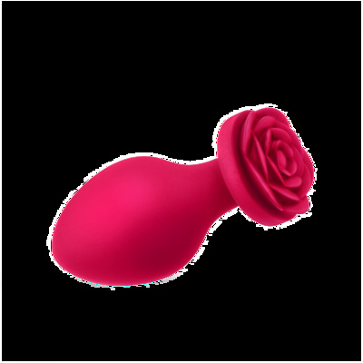 Анальная втулка Bioritm Viva Rose с розочкой, M Биоритм (розовый) 