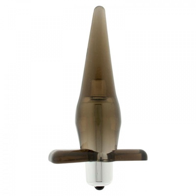 Втулка Toy Joy Power ButtPlug анальная с ограничителем и вибрацией, коричневая, 9.5 см (коричневый) 