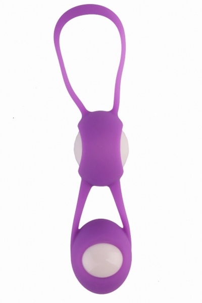Вагинальные шарики Bior toys Fun Spot в силиконовой оболочке, фиолетовые (фиолетовый) 