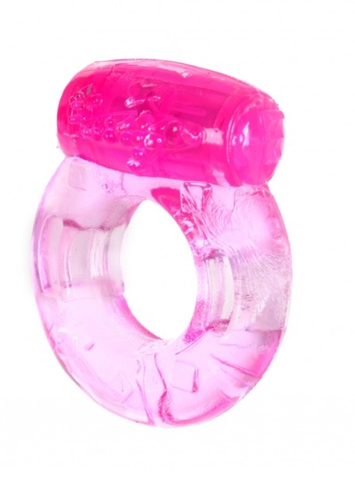 Эрекционное кольцо Toyfa Vibrating Ring, розовое (розовый) 