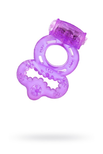 Виброкольцо Toyfa Vibrating Ring на член и мошонку, фиолетовый 
