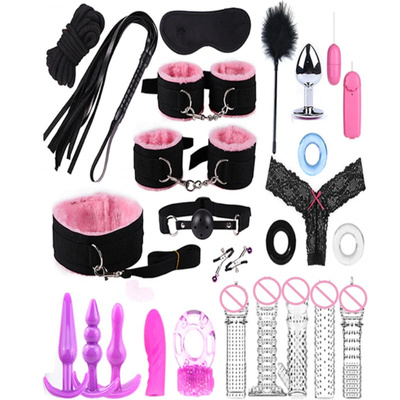 Набор БДСМ LOLITOP 26 предметов черно-розовый (черный) 