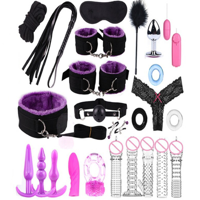 Набор БДСМ LOLITOP 26 предметов черно-фиолетовый (черный) 