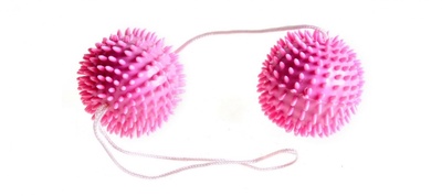 Вагинальные шарики Toy Joy Girly Giggle Balls с шипами, розовые (розовый) 