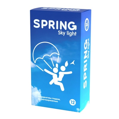 Презервативы SPRING™ Sky Light, 12 шт./уп. (ультра-тонкие) (Прозрачный) 