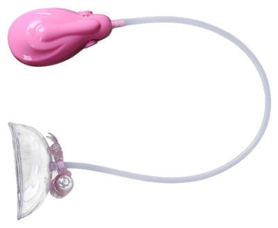 Помпа автоматическая для клитора и малых половых губ с вибрацией Baile (прозрачный; розовый) 