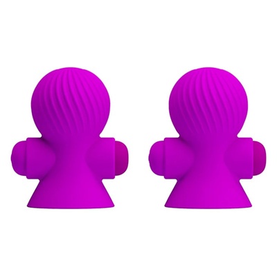 Вакуумные помпы для сосков с вибрацией пурпурного цвета Baile (фиолетовый) 