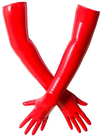 Красные высокие латексные перчатки, красный, M, LatexAS 0005-920 
