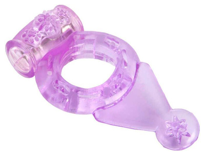 Эрекционное кольцо ToyFa с хвостом фиолетовый 