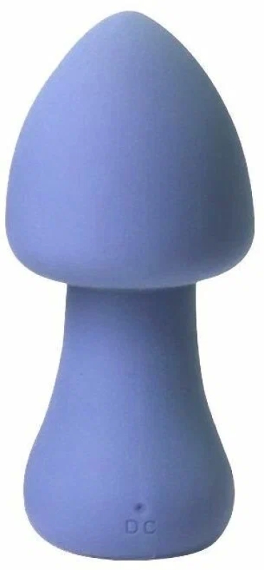 Голубой перезаряжаемый клиторальный стимулятор-грибочек CNT Parasol Mushroom 