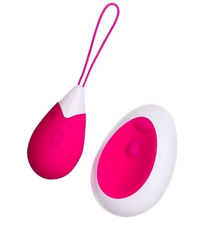 Ярко-розовое виброяйцо с петелькой и пультом ДУ Dream Toys (розовый) 