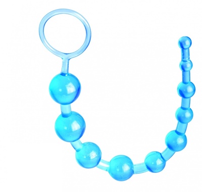 Анальные шарики Toy Joy Thai Toy Beads, синие (синий) 