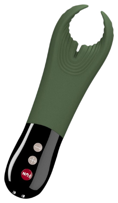Фаллостимулятор Manta цвета хаки с вибрацией Fun Factory (зеленый) 