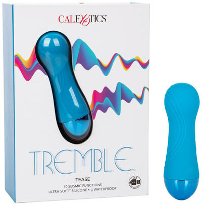 Голубой мини-вибратор Tremble Tease 12 см California Exotic Novelties 