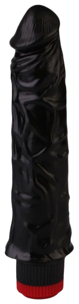 Черный реалистичный вибромассажер №9 19 5 см Сумерки богов 