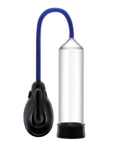 Вакуумная помпа Erozon Automatic Penis Pump автоматическая прозрачная (черный; синий) 