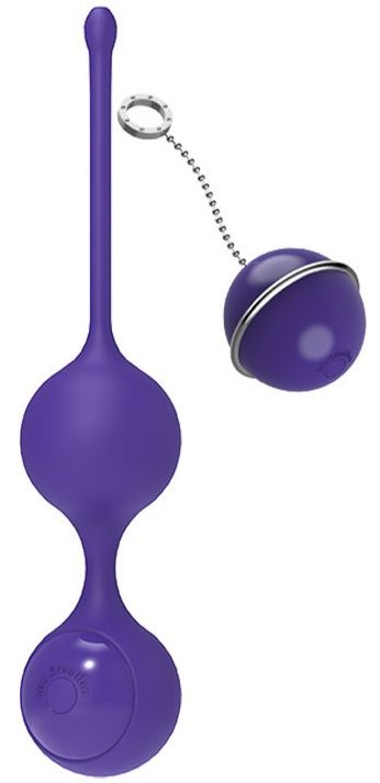 Фиолетовые виброшарики с пультом управления ML Creation K-Balls (фиолетовый) 
