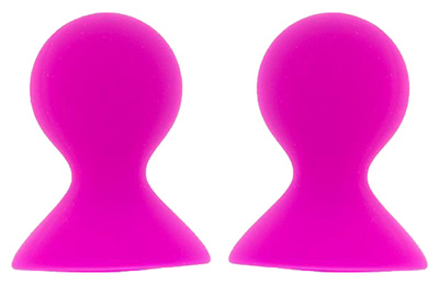 Ярко-розовые помпы для сосков LIT-UP NIPPLE SUCKERS LARGE PINK Dream Toys (розовый) 