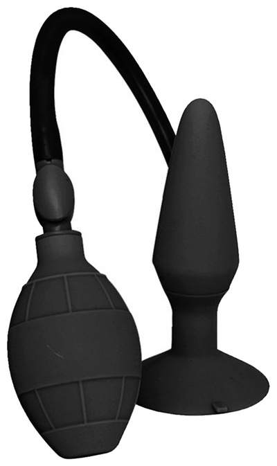 Анальная пробка с расширением Inflatable Butt Plug S черная 7,3 см Dream Toys (черный) 